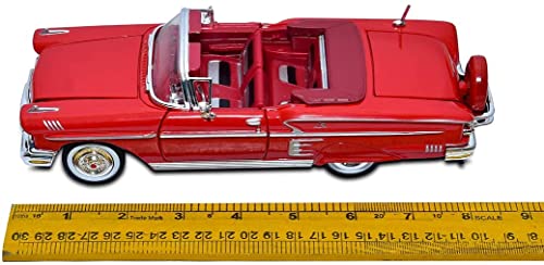Motor Max 1:24 Chevrolet Impala Convertible Rojo miniatura 7