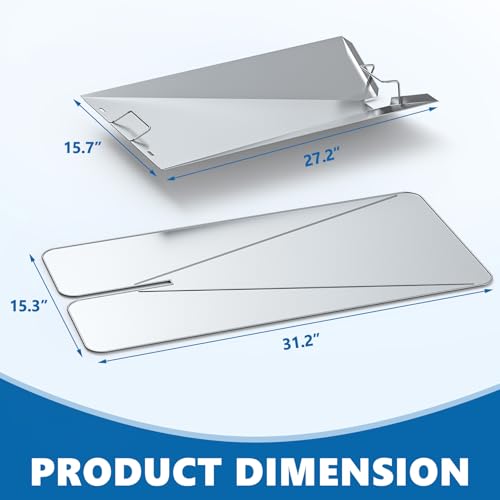 Image of SafBbcue Drip Tray and Liners for Traeger Woodridge Pellet Grill Replacement Parts, Compatible with Traeger Drip Tray Liner BAC818, for TFB86MLH Grease Tray, Stainless Steel