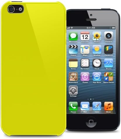 KAYSCASE Slim Hard Shell Cover Case for Apple new iPhone 5 / iPhone 5S, Retail Packaging with Screen Protector (Yellow)