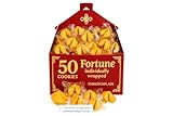 Fortune Cookies, Individually Wrapped, Bulk Pack, Secret Santa, Premium USA Made, Vanilla Valentine, St. Patrick's, easter egg fillers, break room, to go, appetisers, Christmas Holiday Treats Party Favors (50 Count)
