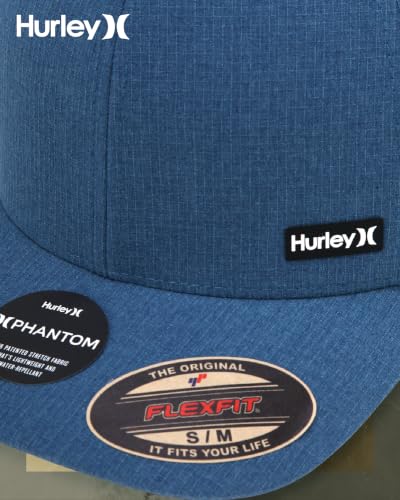 Image of Hurley Mens Trucker Hat - Curved Brim H2O Dri Summer Fitted Baseball Cap for Men with Mesh Back