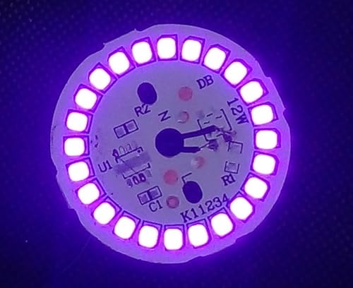 Image of TORPE-12W 24 LED Ultra Violet 395nm Light Bulb B22 with clear pc cover. 90 day's piece to piece replacement guarantee (UV-24)