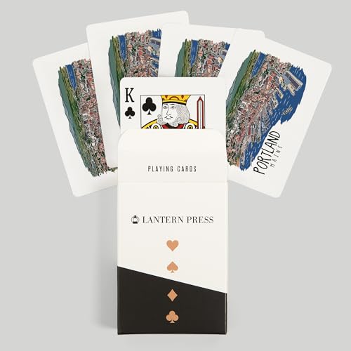 Baraja de póker Portland Maine, 52 cartas, tamaño póker miniatura 6
