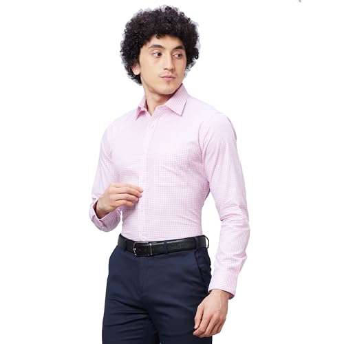 Image of Raymond Slim Fit Self Design Dark Maroon Shirt