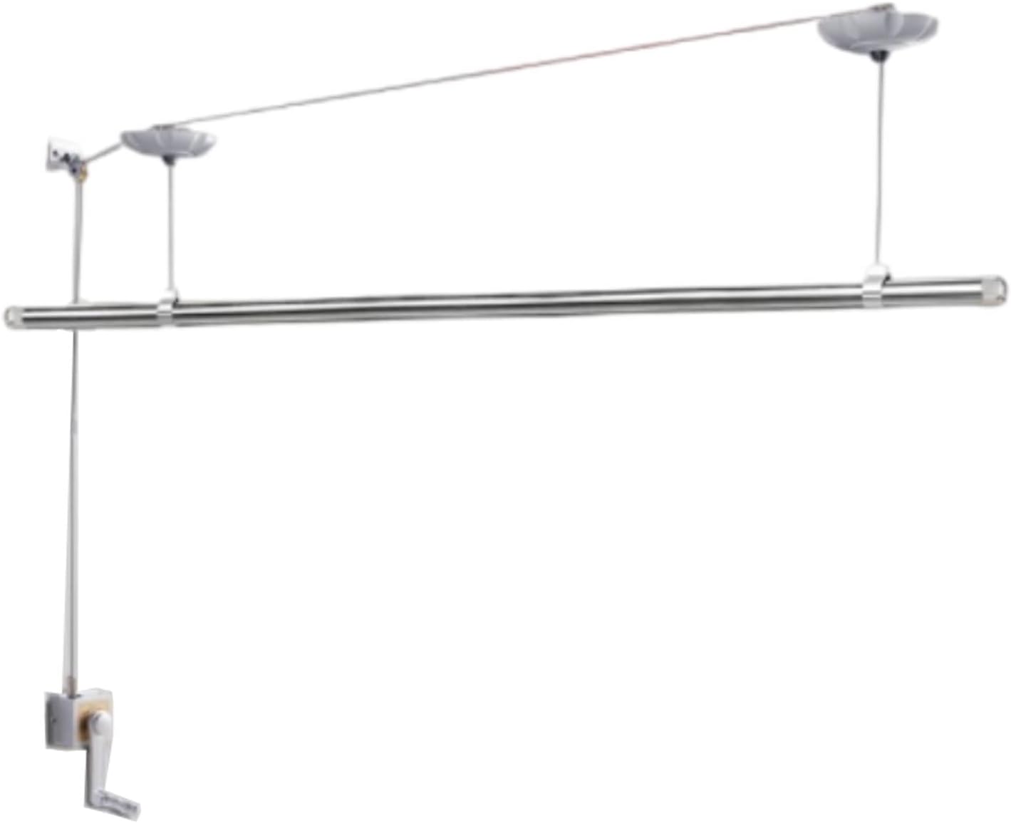 Ceiling Dryer Drying Rack,Overhead Clothes Drying Racklifting Drying Rack Hand-Operated Single-Lever Lifting Clothes Rack,Laundry Drying Rack Wall Mount,304 R,