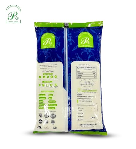 Image of Rahul Sugar Fine Sugar (Pack of 2) Pure and Natural Sweetener Chemical Free Sulphurless No Color, No Preservatives -2kg