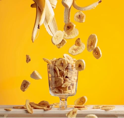 nut&me Süße Bananenchips | Idealer Snack Getrocknete und gesüßte Bananenscheiben | Köstlich | Laktosefrei | Glutenfrei | Vegan
