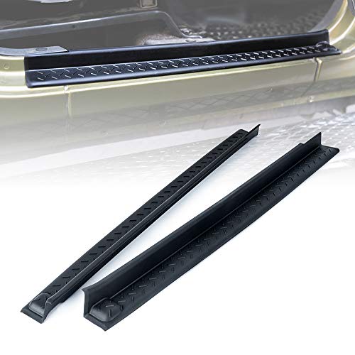 Xprite Front Entry Guards Door Sill Plate Protectors Compatible with 2007-2018 Jeep Wrangler JK 2 Doors