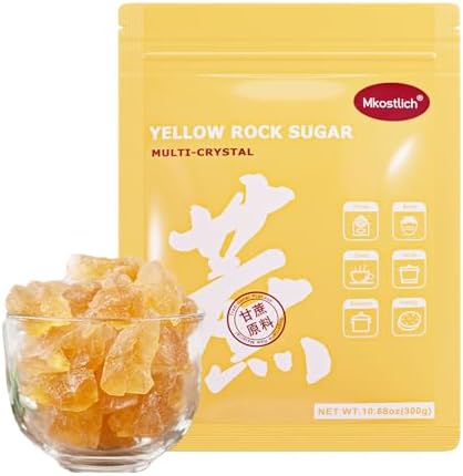 Mkostlich Medium-Sized Yellow Rock Sugar, Rock Sugar for Pho, 10.58oz/300g ้ปๅฐ็ณ