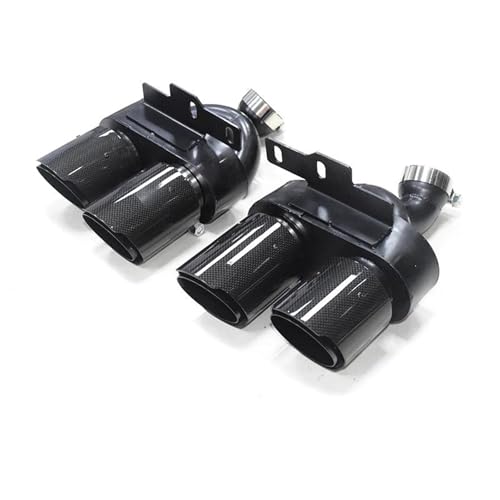 Tuyau d'échappement carbone pour Audi A6 A7 C8, 1 paire d'embouts de silencieux quatre sorties 19-21