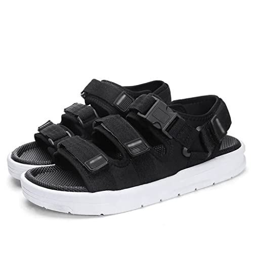 Casual Shoes Men Sandals Gladiator Sandals Toe Platform Outdoor Beach Sandal Footwear Black(44)