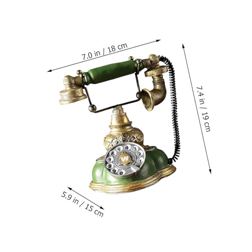 Teléfono antiguo de disco de resina para decoración de ventana y hogar 2