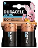 Duracell Ultra Power Typ D Alkaline Batterien, 2er Pack