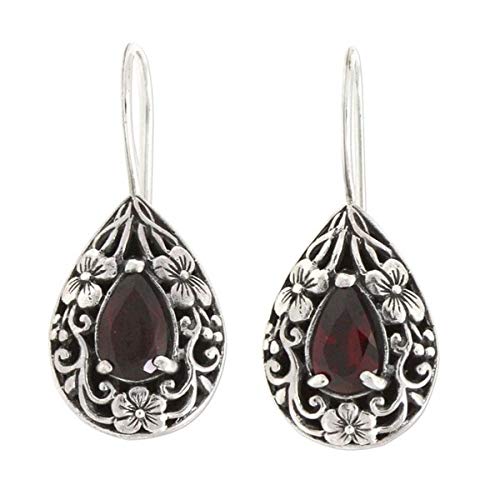 Boucle d'oreille diamant rubis naturel S925, cadeau précieux femme