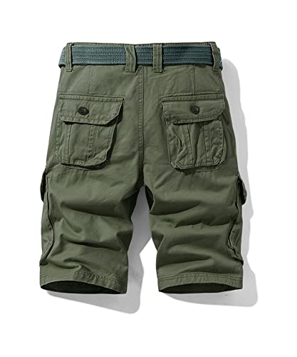Pantalon court bermudas amples en coton style militaire décontracté
