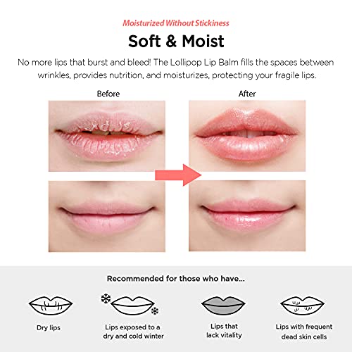 Fascy Lollipop Lip Balm Peach, Lip Balms & Moisturizers, Korean Lip Balm, Korean Lip, Korean Lip Products, Paraben Free, Moisturizing, 0.13 Oz, (Peach) #TOP3