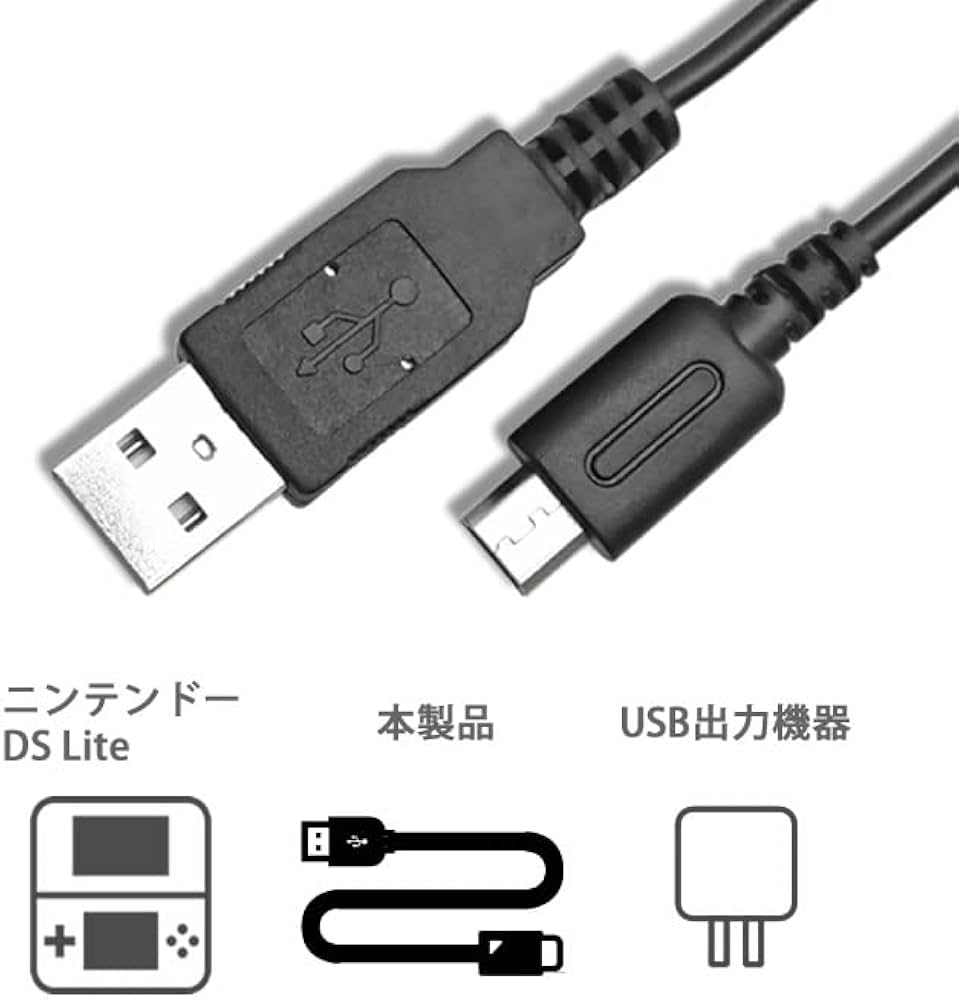 Amazon | ICONSHOP ニンテンドーDS Lite専用 USB充電ケーブル 1.0m IC