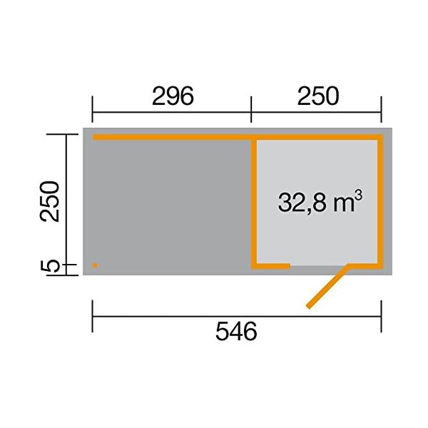weka Designhaus wekaLine 413 A Gr.2, natur, 45 mm, ET, Anbau 150 cm – Bild 3