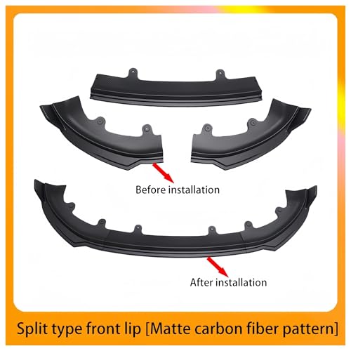 Spoiler avant pour Tesla Model Y Juniper 2025+ en finition carbone mat - 2