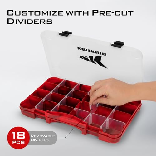Image of KastKing Tackle Boxes, Plastic Box, Plastic Storage Organizer Box with Removable Dividers - Fishing Tackle Storage - Box Organizer - 2 Packs /4 Packs Tackle Trays - Parts Box