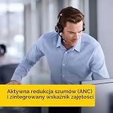 Jabra Evolve 75 MS Stereo zestaw słuchawkowy, bezprzewodowy i nauszny, z certyfikatem Microsoft, długotrwałą baterią i stacją ładującą - adapter Bluetooth USB - czarny