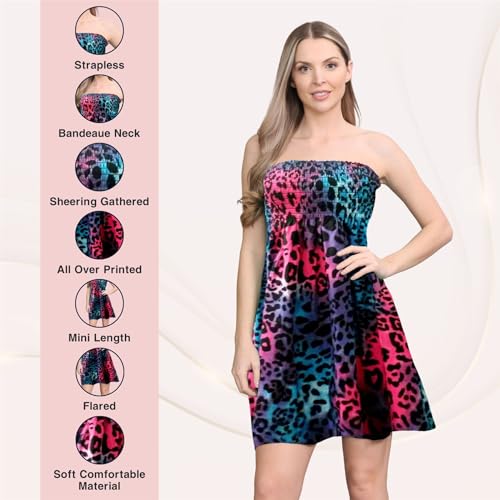 Vestido de leopardo neón sin mangas cómodo para evitar el calor 4