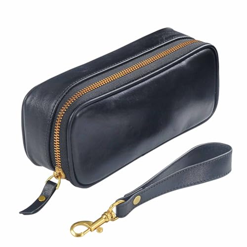 Bolsa de cuero para tabaco estuche de pipas organizador de accesorios para puros de hombres