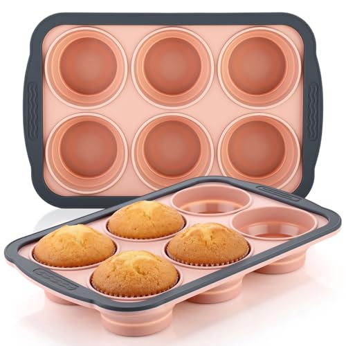 10 Best Silicone Cupcake Molds Every Baker Will Love Using 8 2 Pack Silicone Muffin Pan with Metal Frame