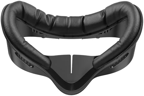 Face Pad for Meta Quest 3S Facial Interface for Oculus Quest 3S Accessories Vr Face Cover Replacement with Sweet-Proof PU Leather Foam Cushion Black