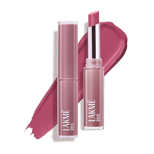Image of Lakme 9to5 Lip Tattoo Matte Slim Stick, Rosy Sunday, 2g, for Intense Color and Full Coverage, with Bakuchiol and Vitamin E, Smudgeproof and Waterproof, Long-Lasting Lipstick for Women
