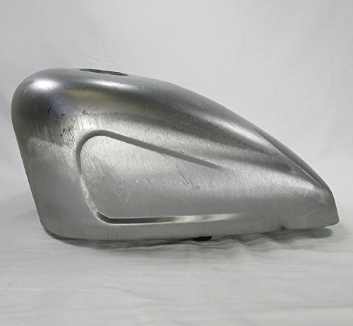 Scalloped Sportster Chopper Bobber Custom Build Gas Tank With Mounting Kit - Steel - 2.3 Gallon Capacity - Motorcycle Cafe Racer Fuel Cell Petrol #TOP1