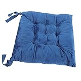 FIXOSHEE 2 Piezas Cojines para Sillas de Comedor Asiento Práctico y Transpirable Funda de Terciopelo Cristal con Orificios Color Azul Oscuro Antiestrés y Lavable para Comedor y Hogar