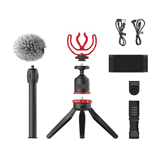 Kit vidéo pour smartphone avec microphone condensateur MM1 et support rotatif