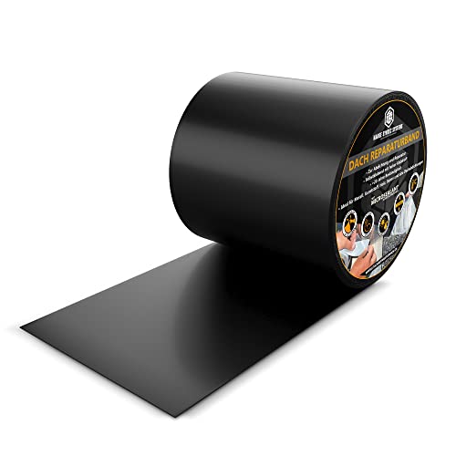 Preisvergleich Produktbild Dach Reparaturband / MicroSealant Technologie / effektiv, langlebig und universell einsetzbar / Selbstklebendes Klebeband (Schwarz, 10cm Breite / 2,5m Länge)