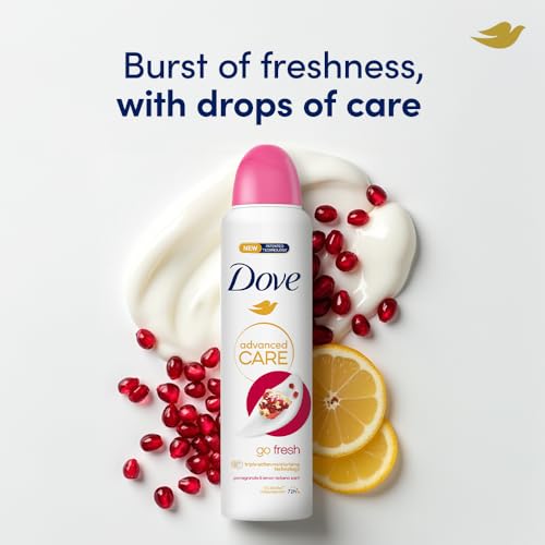 Image of Dove Advanced Care Pomegranate Deodorant for Women | 72H Odour Protection | 0% Alcohol | Triple Moisturising Technology | 250 ML
