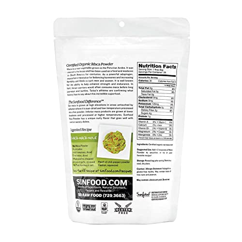 Sunfood Superfoods Organic Maca Root Powder | 8Oz #TOP1