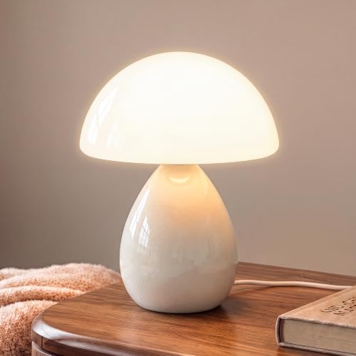 Image of Dawnwake Mushroom Lamp Table Lamp for Bedroom-Small Desk Table Lamps,Cream