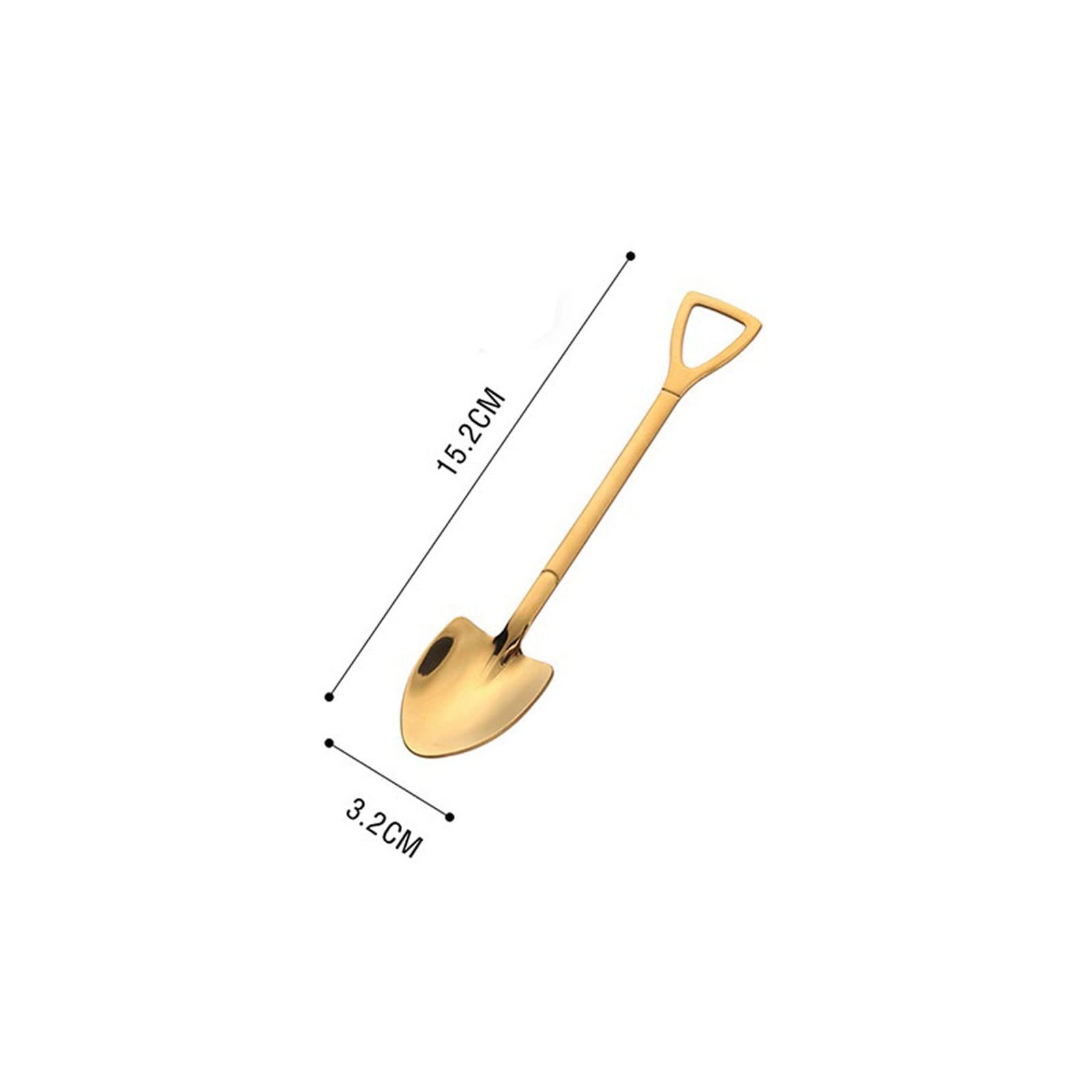 JINGYAN Cucchiai 4 / 8pcs. Pala cucchiai in Acciaio Inox cucchiaino di caffè cucchiaini creativi for caffè Gelato Scoop Tableware Set di Posate(Golda,4PCS)