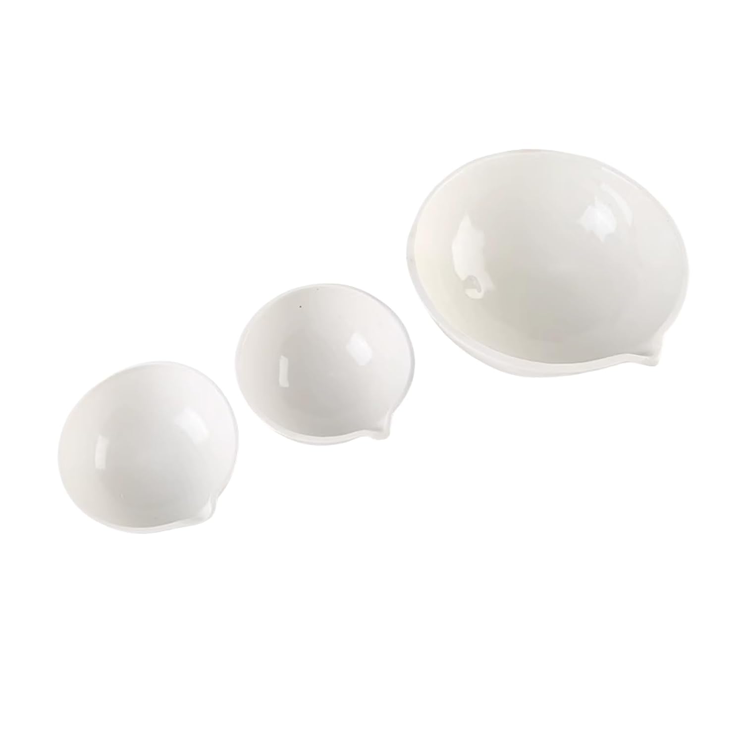 Ceramic Evaporation Dish Hemispherical High Temperature Resistant Laboratory Glassware Porcelain Evaporating Dish (2, φ112*46mm/200ml)