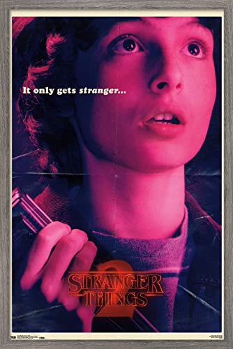Netflix Stranger Things: Season 2 - Mike Wall Poster, 34L" x 22.4W", Barnwood Framed Version