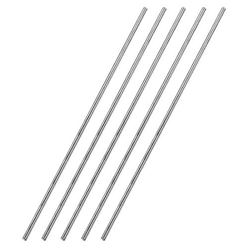 uxcell 3mm x 300mm 304 Stainless Steel Solid Round Rod for DIY Craft - 5pcs
