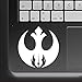 Richstar17 Autocollant en Vinyle pour Ordinateur Portable Motif Jedi Order Rebel Alliance Star Wars Width 3'' Blanc