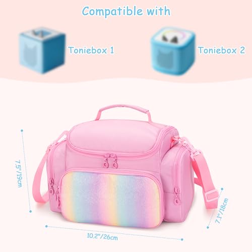 Funda Toniebox protectora contra pérdidas con correa y bolsillos accesorios 5