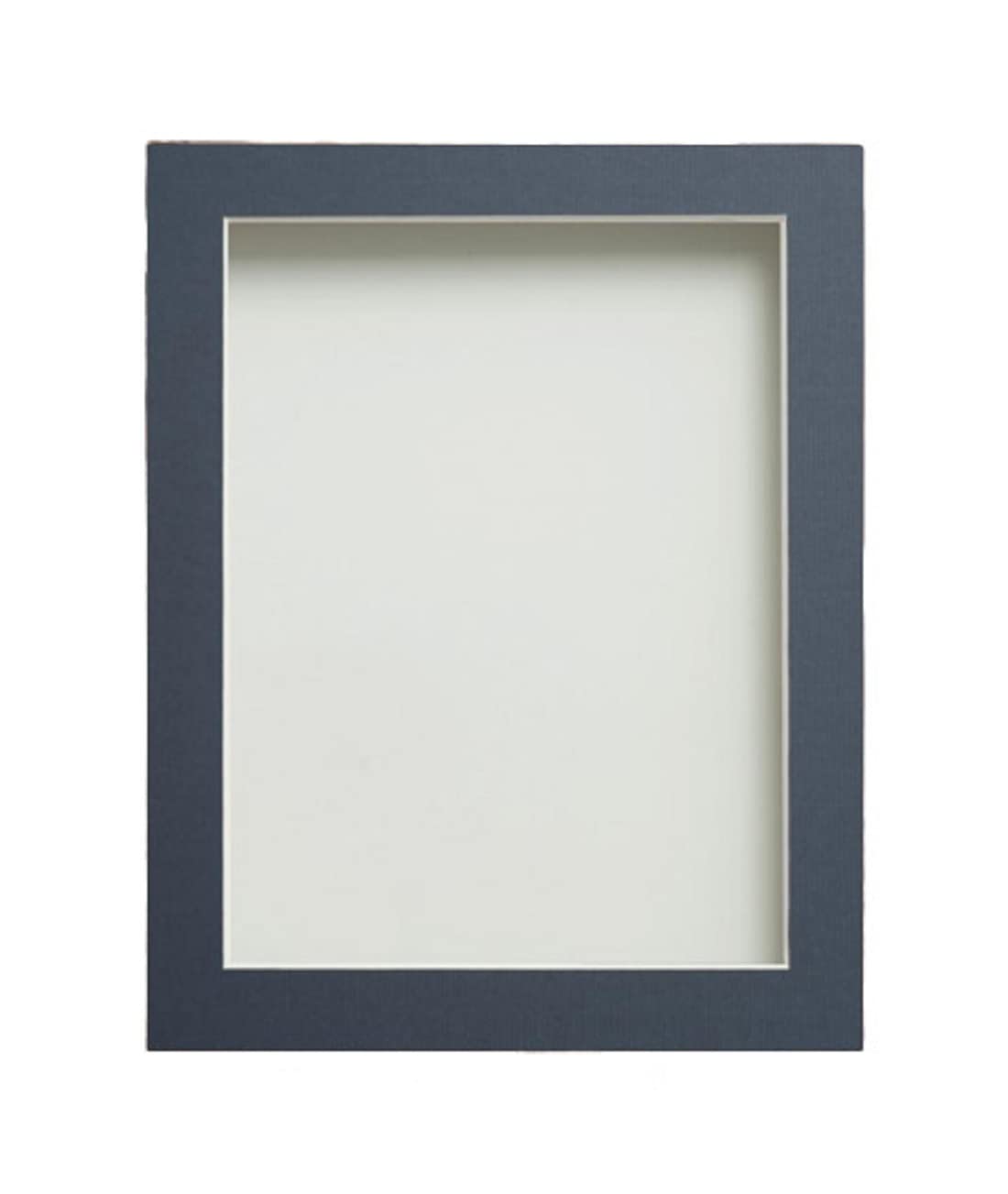 Frame Company Watson Rustic Picture Photo Frame fitted with Perspex, 12x10 inch with Blue Mount for image size 10x8 inch