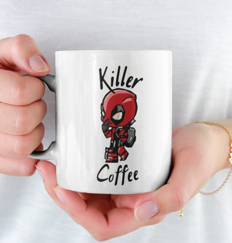MOL3D - Taza con frase y dibujo. Regalo Original 'Killer Coffee' - 350 ml