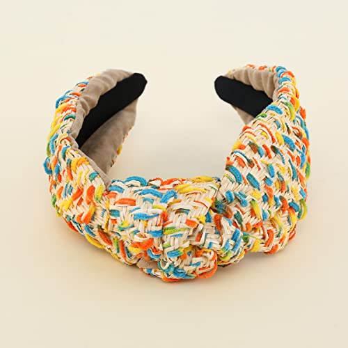 Fedans Knotted Headbands Colorful Stripes Weave Fashion Holiday Wild Elastic Summer Hair Accessories For Women Girls thumb #3
