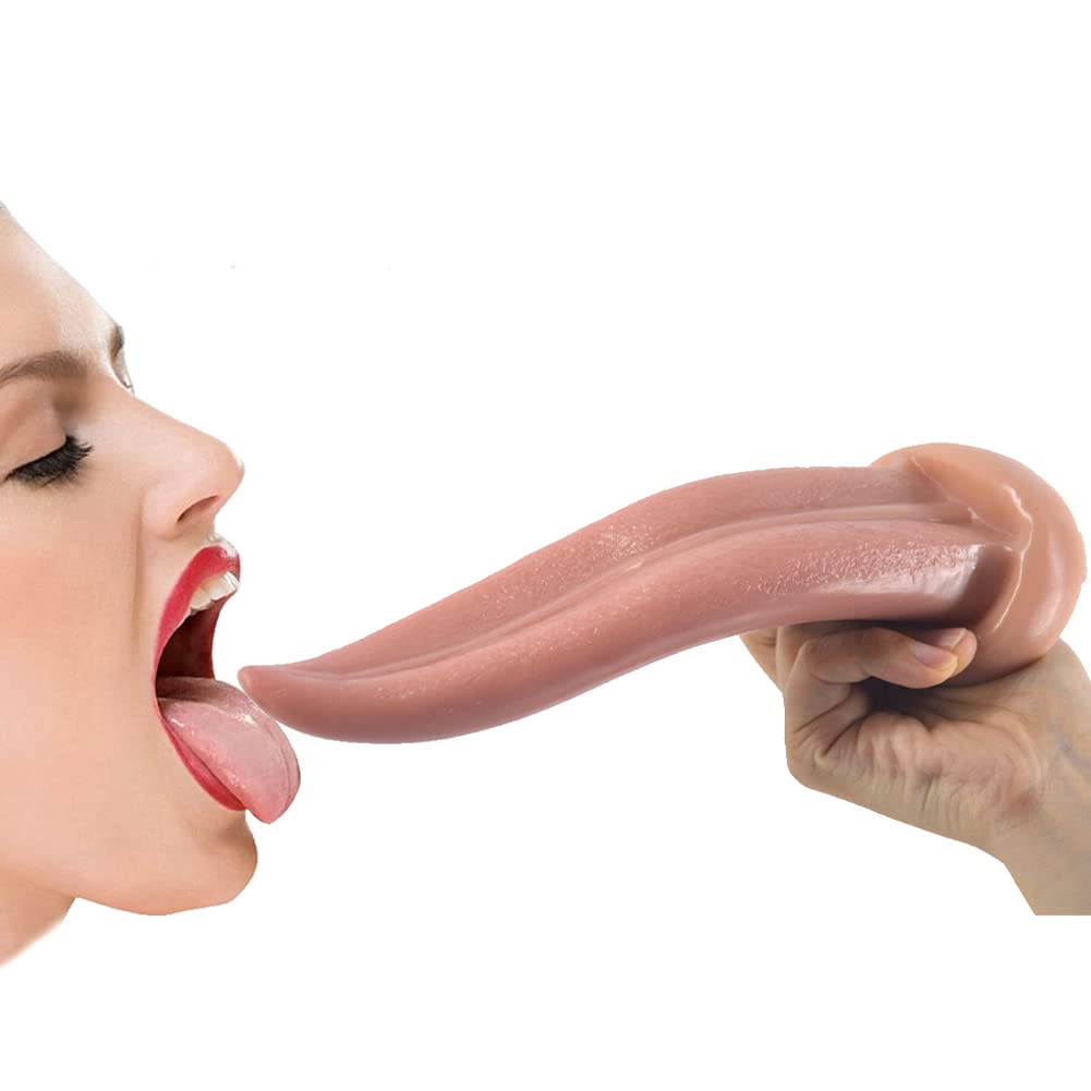 Realistico Lingua Dildo Profondo Sensibile Punto Piacere Stimolazione Bacchetta Del Pene Clitoride Vaginale Massaggio Albero Curvo Giocattolo Adulto