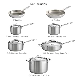 Tramontina Signature Tri-Ply Clad Stainless Steel 12-Pc Pots and Pans Set — photo 3 of 6