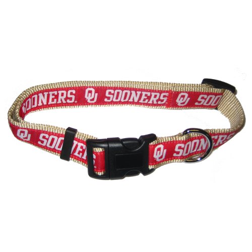 Mirage Pet Products Oklahoma Sooners Collar for Dogs and Cats, Medium