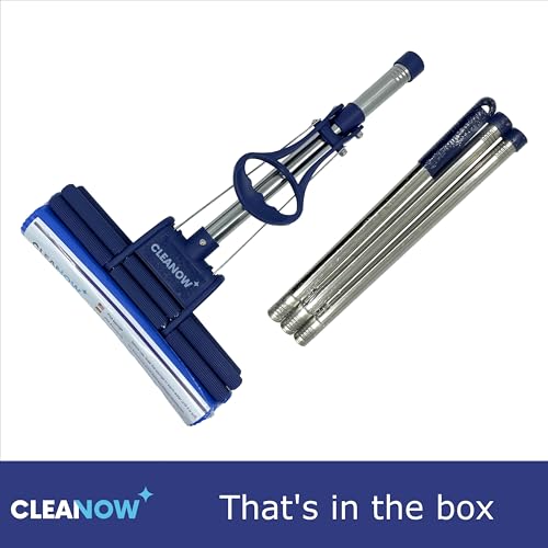 Cleanow OneTouch GO! Floor Cleaner, Wring Mop, Cleaning Tool with Wringing Function - Sponge mop for Cleaning Floors- with PVA Sponge and Stainless Steel mop Handle by CLEANOW - Image 8